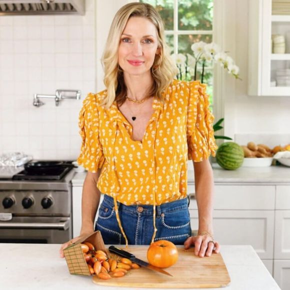 J.Crew Ruffle-sleeve cotton voile top in floating sunflowers Small - Picture 3 of 9